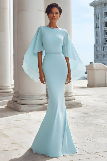 Robe de mère de la mariée avec cape